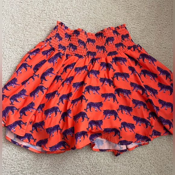 Orange and Purple Tiger Print Skirt - Picture 6 of 6